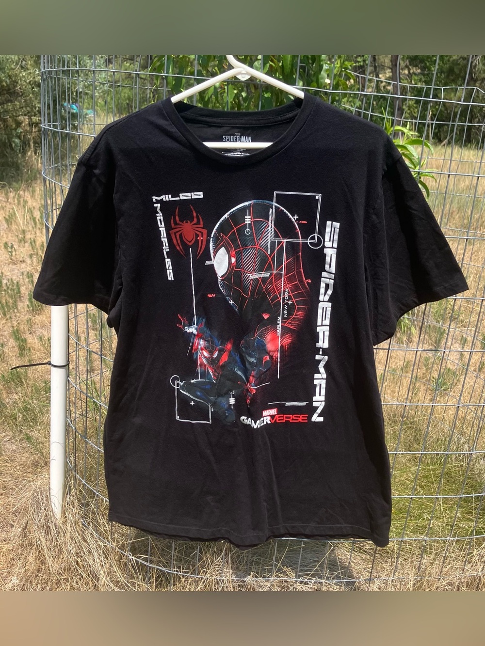 Spiderman Miles Morales Black Graphic Tee